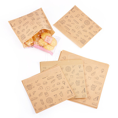 30Pcs 3 Styles Candy Kraft Paper Bags ABAG-TA0001-42-1