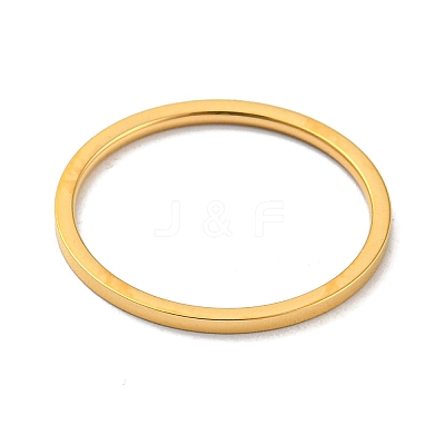 Ion Plating(IP) 304 Stainless Steel Simple Plain Band Finger Ring for Women Men RJEW-F152-05G-D-1