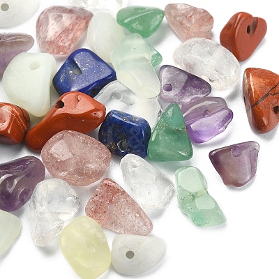 70G 7 Styles Natural Mixed Gemstone Chip Beads G-FS0002-45-1