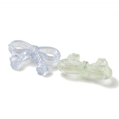 UV Plating Luminous Rainbow Iridescent Acrylic Beads LACR-R001-08A-1