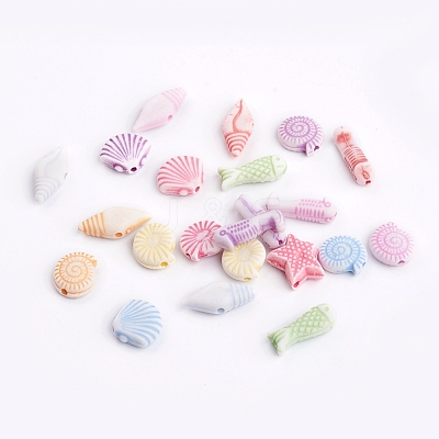 Craft Style Acrylic Beads MACR-Q153-M023-1