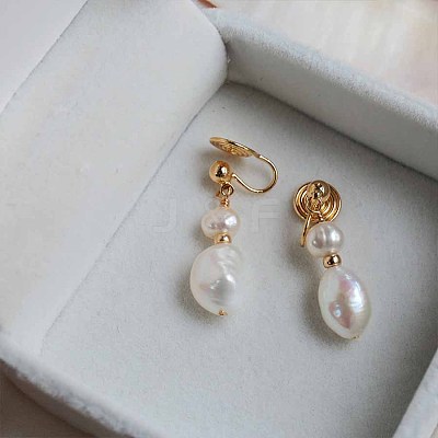 Pearl Clip-on Earrings Tassel Earrings Vintage Ear Cuff Luxury Retro Jewelry YG6221-2-1