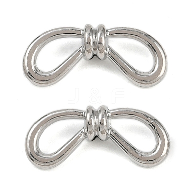 Alloy Bowknot Beads FIND-M079-02P-1