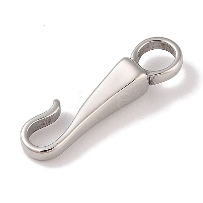 Non-Tarnish 304 Stainless Steel Hook Clasps STAS-C109-12P-1