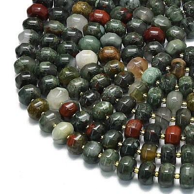 Natural African Bloodstone Beads Strands G-P573-B13-01-1