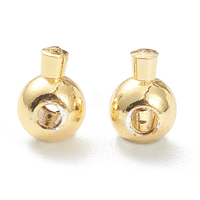 Brass Crimp Beads KK-F826-04G-1