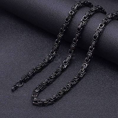 Stainless Steel Byzantine Chains Necklaces for Men FS-WG56795-166-1