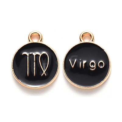 Alloy Enamel Pendants X-ENAM-S124-01B-08B-1