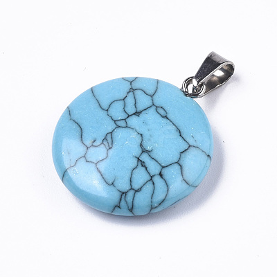 Synthetic Turquoise Pendants G-R470-006-1