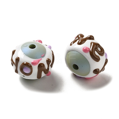 Hand Painted Acrylic with Enamel Beads MACR-K354-38I-1