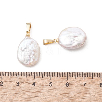 Natural Nucleated Baroque Keshi Pearl Pendants PALLOY-JF05470-01-1