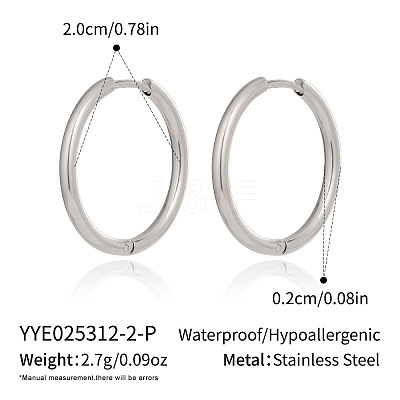304 Stainless Steel Huggie Hoop Earrings for Women GR9460-1-1