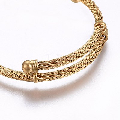 304 Stainless Steel Bangles BJEW-O163-02-1