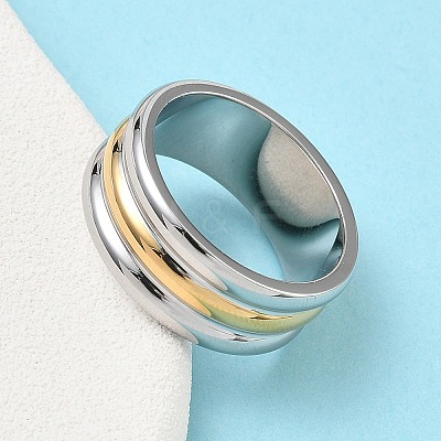 304 Stainless Steel Cuff Open Rings for Women RJEW-B158-02GP-02-1