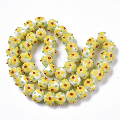 Handmade Lampwork Beads Strands LAMP-N021-001G-1