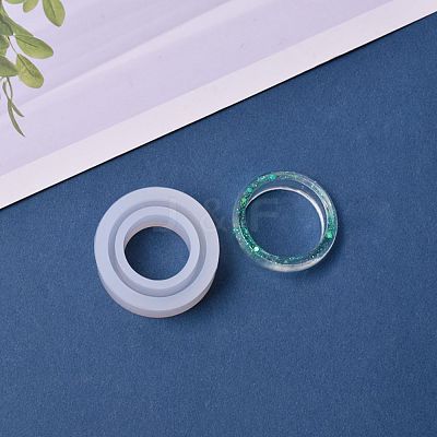 Transparent DIY Ring Silicone Molds DIY-WH0128-09A-1