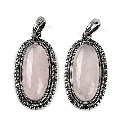 Natural Rose Quartz Pendants G-I370-07AS-08-1