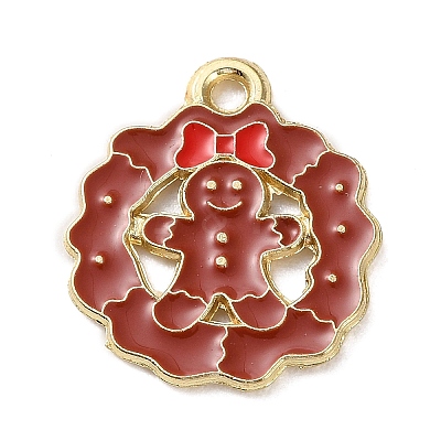 Christmas Theme Alloy Enamel Pendants ENAM-K074-03A-02-1