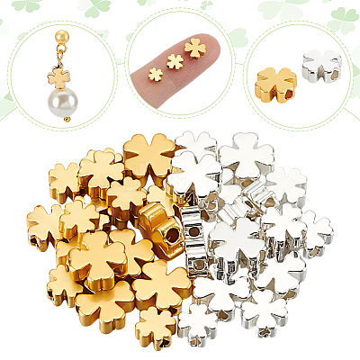 60Pcs 6 Styles Brass Beads KK-PH0010-98-1