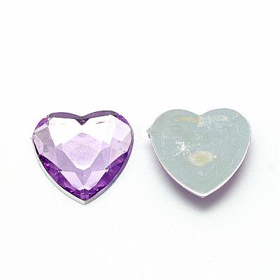 Acrylic Rhinestone Flat Back Cabochons GACR-Q009-25x25-13-1