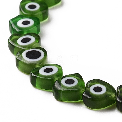 Handmade Evil Eye Lampwork Beads Strands LAMP-F023-B13-1