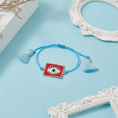 Handmade Japanese Seed Rectangle Braided Bead Bracelets BJEW-MZ00022-03-1