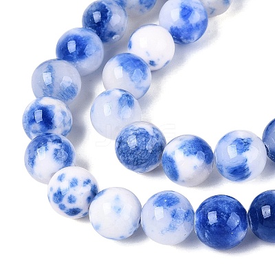Natural Dyed Persian Jade Beads Strands G-Q609-10mm-01-1