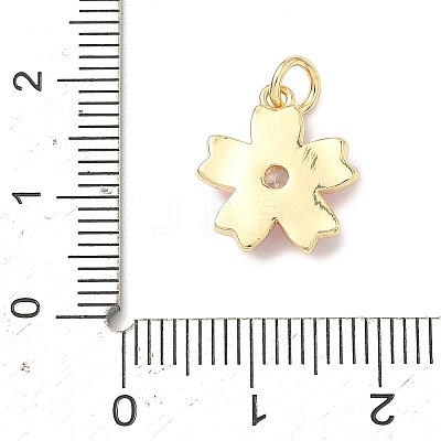 Brass Pave Clear Cubic Zirconia Pendants KK-H255-06G-03-1