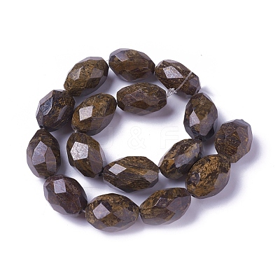 Natural Bronzite Beads Strands G-P422-14-1