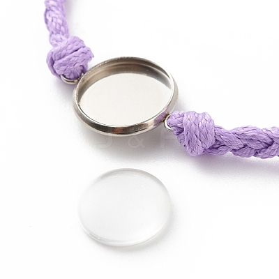 Adjustable Koran Waxed Polyester Cord Bracelets AJEW-JB01131-02-1