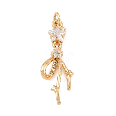 Brass Micro Pave Cubic Zirconia Pendants KK-K407-50G-1