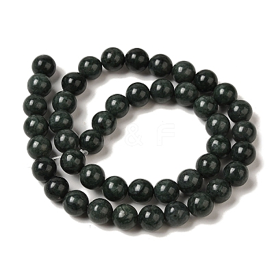 Natural Black Jade Beads Strands X-G-H067-A03-8MM-1