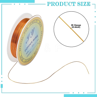 Round Copper Wire for Jewelry Making CWIR-R001-0.4mm-M-1