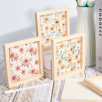 DIY Children Wood Decoration Clay Picture Frame WOOD-WH20008-07H-1