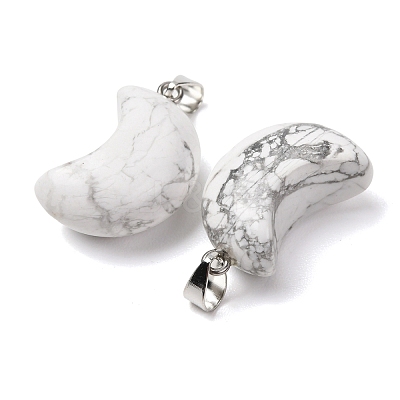 Natural Howlite Pendants G-F820-02J-01-1