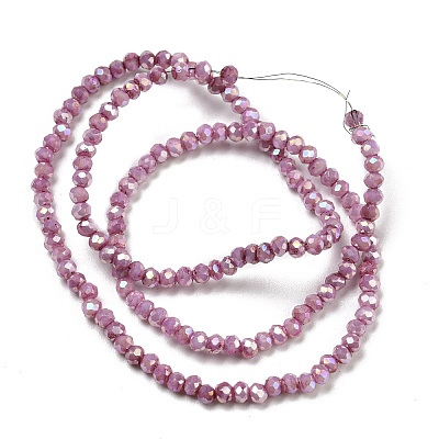 Opaque Baking Paint Glass Beads Strands DGLA-F002-03-1