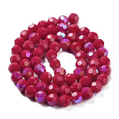 Opaque Glass Beads Strands EGLA-A035-P8mm-L16-1
