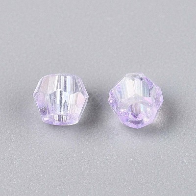 Transparent Spray Painted Glass Beads EGLA-N018-4mm-02-1
