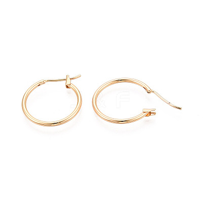 304 Stainless Steel Hoop Earrings EJEW-T048-25B-G-1