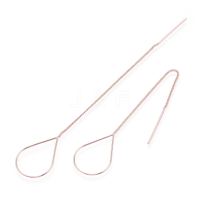 Brass Stud Earring Findings KK-S345-066RG-1