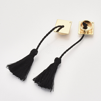 Polyester Tassel Big Pendants X-KK-T048-062G-NF-1