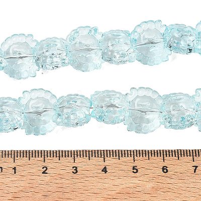 Electroplate Baking Paint Transparent Glass Beads Strands GL-CBA17FF-02K-1