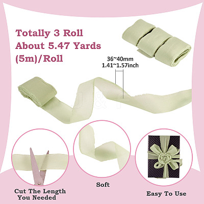 3 Rolls Frayed Polyester Ribbon OCOR-TA0002-97B-1