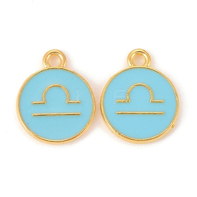 Alloy Enamel Pendants ENAM-S124-01B-16K-1