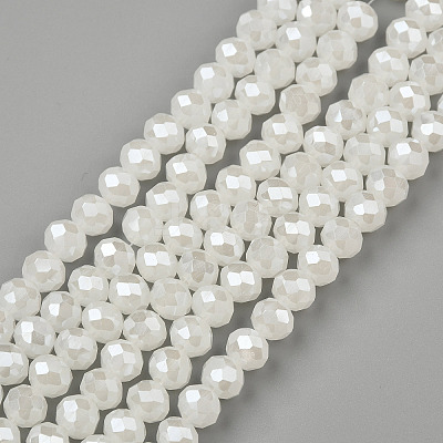 Electroplate Glass Beads Strands EGLA-A034-J8mm-A01-1