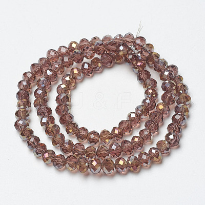 Electroplate Transparent Glass Beads Strands EGLA-A034-T6mm-H16-1