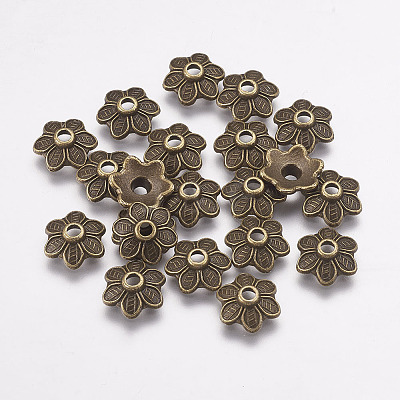 Tibetan Style Caps TIBEB-EA494Y-AB-LF-1
