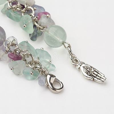 Gemstone Bracelets X-BJEW-JB02642-1