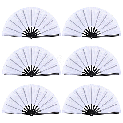 Oxford Cloth & Plastic Folding Fan AJEW-WH0696-500A-1