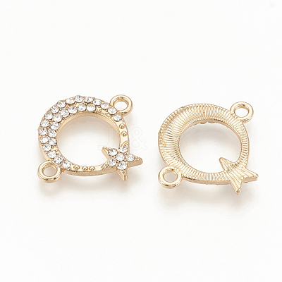 Alloy Rhinestone Links connectors X-ALRI-Q235-009G-1